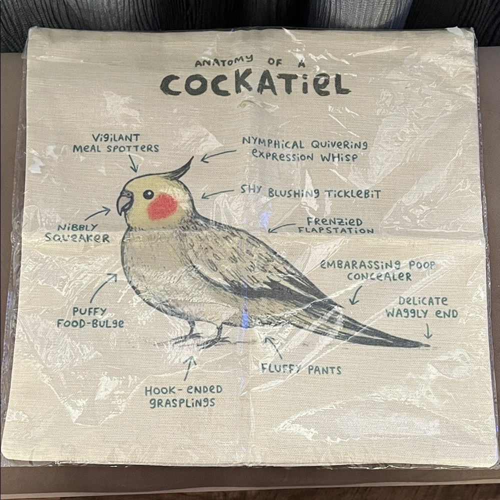 Cockatiel Decorative Pillow Cover